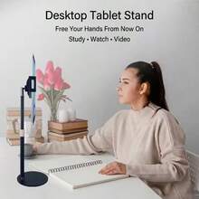 Adjustable Monitor Stand Height Portable Vesa Monitor Tablet Holder Up To 25cm - Black - View 4