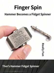 Vintage Hammer Shaped Metal , Alloy Stress Relief Finger Spinner, EDC Decompression Toy - Multicolor - View 4