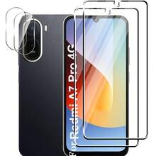 3D HD Tempered Glass Screen Protector For Redmi 17/17 4G/A7 Pro/A5, 15/15C/14C/ A3X, Transparent Tempered Glass Lens Protector, Anti-Scratch Tempered Film, Camera Protector Film, Camera Lens Protector - Clear - View 1