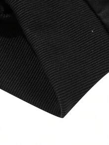 Men's Minimalist Black Sweatshirt Sweatshirt Set, Loose Drop Shoulder Pullover Sweatshirt With Draped Wide Leg Pants, 2-Piece Set - Black - View 4