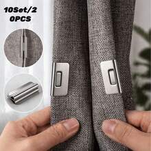 10/5Set(20/10pcs)-Magnetic Curtain Clips, Metal Curtain Weights, Wind-Proof Curtain Clips (Suitable For Curtains, Shower Curtains), Prevent Curtain Fluttering, Home Curtain Accessories - Curtain Tieback - View 10