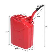 20L US Standard Cold-Rolled Plate Petrol  Can Gasoline Bucket With Oil Pipe Red - Red - View 3