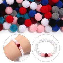 100pcs/Pack 8mm Flocked Resin Straight Hole Beads DIY Handmade Phone Chain Necklace Bracelet Autumn/Winter - Flocked Resin Beads - View 7