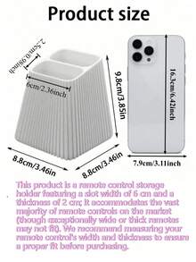 1pc Vertical Stripe Remote Control Holder, Remote Control Storage Box, Decorative Storage Box, Vertical Stripe Design, Easy Access, Suitable For TV, Air Conditioner And Other Home Remote Control Storage, Home Decor, Decorative Item, Storage Box, Dorm Storage, Desktop Organizer, Halloween, Christmas, Wedding - Multi-color - View 4