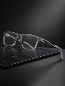 1pc Square Frame Eyeglasses Non-Prescription Glasses Lightweight Wear Eyewear Decorative Spectacles For Men Daily Work Streetwear - Multicolor - View 4