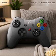 Hadiah untuk Gamer: Bantal Lempar Berbentuk Pengontrol Game Analog Ganda Klasik, Cetakan Datar 2D, Sempurna untuk Sofa, Kamar Tidur, Ruang Tamu, Dekorasi Rumah yang Nyaman untuk Kantor dan Mobil, Hadiah Bantal Lempar - Warna campuran - View 2