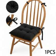 6 Pcs Comfortable Indoor & Outdoor Seat Pads For Kitchen, Dining, Garden, Balcony & Patio Chairs In Turkey - Black - View 2