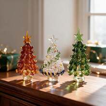 Christmas New Colorful Glass Christmas Tree Ornament Home Desktop Holiday Atmosphere Decoration - Multicolor - View 1