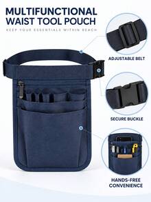Large Capacity Multi-Compartment Multifunctional Waist Bag, Designed For Tool Storage, Suitable For Nurses And Gardeners, With Adjustable Waist Belt, Lightweight And Practical, Ideal For Hospital Shifts And Daily Work - Multicolor - View 9