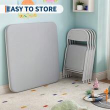 GOCAPTAIN Boys Girls Folding Table And Chairs Set, Activity Table And Chairs Set For Dining Room,Daycare,Classrooms - Grey/1+2set - View 6