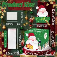 Kotak Hadiah Tarik Uang Bertema Natal, Ideal untuk Pesta Natal & Hadiah Liburan - MultiWarna - View 7