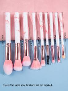 SEPROFE 15 Pcs Pink Marble Makeup Brush Set, Full Set Ultra Soft Fiber Brushes For Powder Eyeshadow And Concealer, All In One Professional Makeup Brushes For Makeup Artists And Daily Use, Beauty Makeup Tools - Pink - View 7