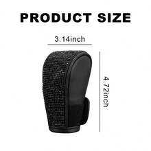 Sparkling Rhinestone Car Gear Shift Cover, Bling Full Crystal Automatic Transmission Universal Gear Knob Protector, PU Leather Automatic Transmission Universal, Women's Fashion Car Interior Decoration - Multicolor - View 8