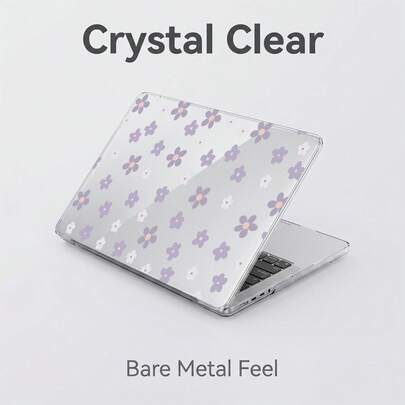 1-Piece Clear Crystal Shockproof Protective Case For MacBook/Matebook,Full Transparent Hard PC Cover With Cooling Vents,Snug Fit Laptop Shell,Compatible With 13 Neo/13.3 Air/13.3 Pro/13.6Air/14.2 Pro/15Air/16.2Pro/D16/14 Ultra