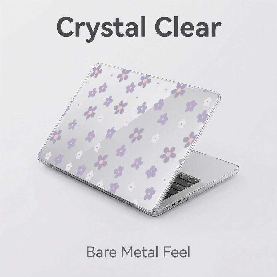 1pc Transparent Crystal Shockproof Protective Case, Compatible With MacBook/Matebook, Fully Transparent Hard PC Material, With Ventilation Holes, Snug Fit For Laptop Shell, Suitable For 13 Neo/13.3 Air/13.3 Pro/13.6Air/14.2 Pro/15Air/16.2Pro/D16/14 Ultra - View 1