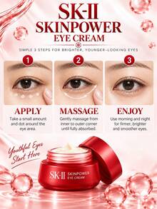 SK-II Facial Treatment Eye Cream, ukuran sampel 2,5g / ukuran penuh 15g, menghaluskan kerutan, mengencangkan kulit, mengurangi garis-garis halus di sekitar mata, cocok untuk semua jenis kulit. - Krim Mata SK2 - View 11