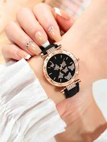 2 Pcs A Stylish And Versatile Matching Watch Set For Couples-An Ideal Holiday Gift For A Boyfriend Or Girlfriend That Is Both Practical And Special. - Multicolor - View 3