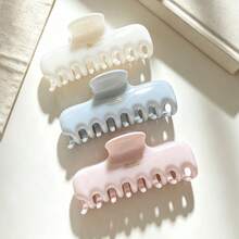 Solid Color Jelly Hair Clip For Women, High-End Back Of Head Bun Claw Clip Hair Claw Hair Accessory - Multicolor - View 7