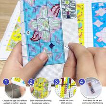 14CT Printed Cross-Stitch Bookmark Kit Includes 6 Bookmarks, Christmas Decorations Designs, Along With Instructions, Embroidery Floss, Fabric, And An Embroidery Needle. For Beginners And Craft Enthusiasts. - Christmas Decorations - View 8