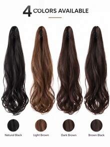 18 Inch Wig With Ponytail, Can Be Clipped With Large Waves To Tie A Low Ponytail Wig, Suitable For Women's Daily Wear - Multicolor - View 6