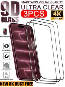 Mr. War Gorilla 3pcs Multi-Pack [Compatible With 2026 Models] Silk-Printed Edge High-Definition Screen Protector Film, Compatible With IPhone Duo/18 Pro Max/18 Pro/18/17E/17 Pro Max/16 Pro Max/15 Pro Max/14 Pro Max/13 Pro Max/12 Pro Max/11 Pro Max/17 Pro/16 Pro/15/14/13/12/11 And Other Series. 9H Tempered Glass Film, Clean And Fresh, Smooth Surface Resistant To Fingerprints And Water Stains, Anti-Collision And Scratch, Anti-Sharp Objects, Using High-Grade Adhesive, Precise Fit And Not Easily Detached. - Clear - View 10