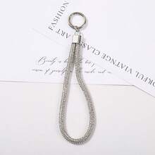 Mobile Phone Hanging Rope Light Luxury Full Diamond Keychain Pendant Luggage Diamond Chain DIY Hanging Decoration Short Wrist Rope Anti Loss - Multicolor - View 10