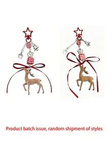 Christmas Reindeer Bag Pendant Keychain,Christmas Pendant Deer Bag Hanging, Y2k Retro Car Hanging Keychain Gift,Reindeer Pendant,Christmas Gift - Multicolor - View 11
