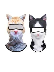 1/2 buah Balaclava Unisex Penutup Kepala Motif Hewan 3D, Masker Syal Kepala untuk Aktivitas Luar Ruangan, Cocok untuk Berenang, Mendaki, Ski, dan Pemakaian Sehari-hari - MultiWarna - View 26