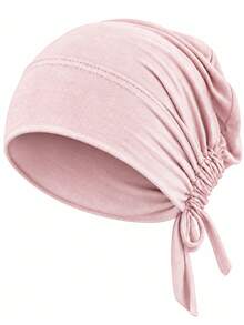 CONFLASS 1/3 buah Jilbab Wanita Lembut dengan Tali Elastis, Penutup Kepala Muslim, Topi Tidur Bernapas untuk Rambut Keriting, Dapat Disesuaikan untuk Penggunaan Sehari-hari & Malam Hari, Tersedia Berbagai Warna - topi bagian bawah bertali - View 20