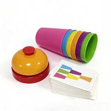 Memory Stacking Cups Game, Matching And Stacking Cups, Children's Matching And Stacking Toys, Competitive Stacking Cups Toys, Fast Stacking Cups Game Set With Bells And Pattern Cards, An Educational Competitive Game, Christmas Gift, Christmas Decoration - Multicolor - View 11