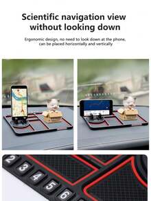 PAKRYS Multifunctional Car Anti-Slip Mat, Car Phone Holder, Non-Slip Adhesive Dashboard Phone Holder, Silicone Dashboard Car Mat - Multiple Styles - View 8