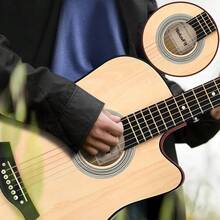 Weluvfit Guitarra Acústica Con Accesorios Para Diestros 38 Inch Color Azul - Natural - Ver 7