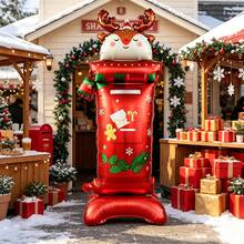 1pc Large Base Deer Mailbox Shaped Balloon, Suitable For Christmas, New Year, Winter Party Scene Decoration, Post Office Entrance Atmosphere Decor Prop - View 3