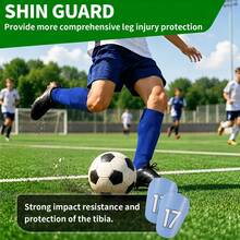 1 Pair Soccer Shin Guards, Outdoor Football Match Leg Guards, Durable, Thickened Material, Soccer Sports Leg Protection - Multicolor - View 5