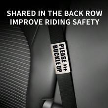 1pc PU Leather Car Seat Belt Shoulder Cover, PLEASE BUCKLE UP Letter Print Universal Safety Belt Pad, Anti-Friction Seatbelt Protector, Car Interior Decor Accessories - A234 - View 4