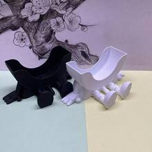 Cute And Fun Drainage Smile Sponge Shelf With Drain Holes And Legs | 2026 New Creative 3D Printed Dishwashing Sponge Storage Shelf For Kitchen Sink Side Counter | Household Cleaning Tools Plastic Support Bracket - Multicolor - View 5