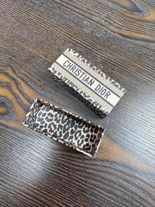 Dior This Leopard Print Storage Box Is Stylish, Can Store Cosmetics And Lipsticks, Has Exquisite Details And Is Easy To Open And Close. - Mocha Brown - View 5