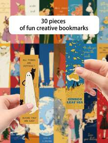 30pcs Fairy Tale Cartoon Bookmarks Creative Bookmarks Suitable For Library Cards, Marking Cards, Reading Cards, Message Cards, Suitable For Reading Enthusiasts, Applicable For Students, Book Decoration, Back To School Season, School Supplies, Birthday Party Gifts, Holiday Gifts - 30pcs - View 5