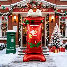 1pc Large Base Deer Mailbox Shaped Balloon, Suitable For Christmas, New Year, Winter Party Scene Decoration, Post Office Entrance Atmosphere Decor Prop - View 2
