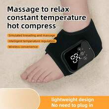 Đai massage quấn chân 3 trong 1 không dây 2000mAh, sưởi ấm điện và rung khí, máy massage chân và cổ chân sạc lại được, 1 cái - Xem 9