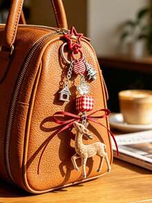 Christmas Reindeer Bag Pendant Keychain,Christmas Pendant Deer Bag Hanging, Y2k Retro Car Hanging Keychain Gift,Reindeer Pendant,Christmas Gift - Multicolor - View 5