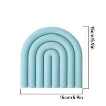 Modern Rainbow Pot Mat, Heat-Resistant Silicone Pot Mat, Colorful Arch Design, Non-Slip Kitchen Table Protector, Suitable For Hot Pots, Frying Pans, Plates And Cookware, Decorative Table Accessory, Home Kitchen Use, Cute Gift Idea - View 10
