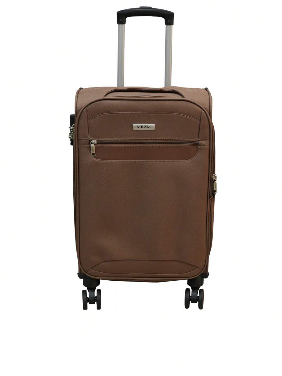 20/24/28 Suitcase, Hardshell/Softshell, Impact-Resistant, Expandable Section For Extra Capacity, Trolley Case, Storage Case, Carry-On, Checked Luggage - Light Brown - View 1
