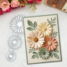 1pc Chrysanthemum Paper Cutting Template, Flower Daisy Leaf Paper Cutting Template, Printing Template, DIY Scrapbook Decoration Embossed Paper, Party Wedding Greeting Card Making - Chrysanthemum - View 10
