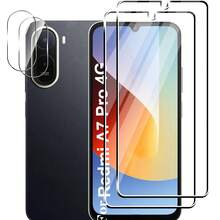 3D HD Tempered Glass Screen Protector For Redmi 17/17 4G/A7 Pro/A5, 15/15C/14C/ A3X, Transparent Tempered Glass Lens Protector, Anti-Scratch Tempered Film, Camera Protector Film, Camera Lens Protector - Clear - View 13