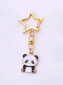 1/4pcs Cute Cow Keychain, Star-Shaped Buckle Design, Colorful Bag Pendant Charm, Suitable For Handbags, Backpacks, Keys And Zipper Decoration, Christmas Holiday Small Gift - Quantity - View 15