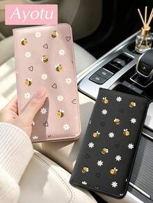Bees & Daisies Car Registration & Insurance Document Holder – Vehicle Glove Box Organizer, Auto & Truck Storage Accessory, Ideal For Storing Important Papers, Driver Licenses, Passports, Cards, Small Auto Accessories And Other Documents. - Multicolor - View 2