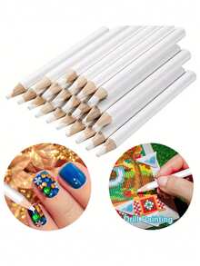 1/2/4/6/10pcs Rhinestone Wax Pencil, Rhinestone Pickup Pen Set, Crystal Gemstone Pickup Tool, DIY Nail Art Decoration Pickup Pen - A - View 3