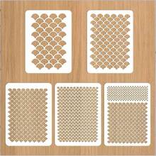 1pc Mermaid Scale Stencil, Mermaid Makeup Template, Reusable Fish Scale Pattern, Large Plastic Scale Wall Stencil, Suitable For Face And Body Painting - White - View 1
