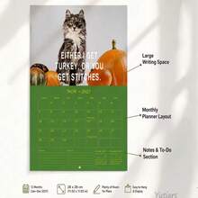2027 Cat Calendar, Humorous And Funny Cat Wall Calendar, Includes 12 Months Of Images, Large Writing Space For Home Planning - Multiple Styles - View 10